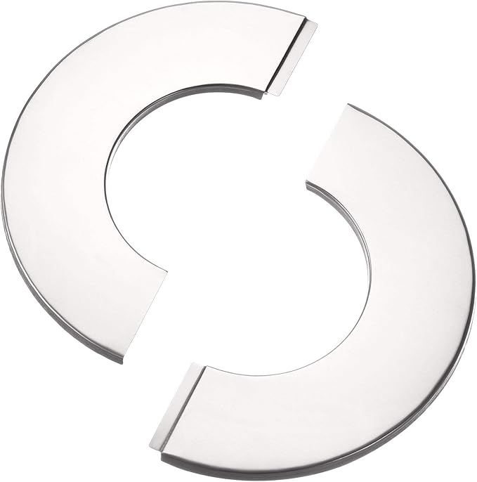 uxcell Wall Split Flange, Stainless Steel Round Escutcheon Plate for 61mm Diameter Pipe 4Pcs