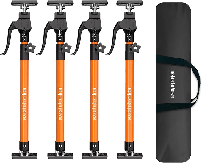 HOLOTHURIAN Cabinet Jack Support Pole,23.6-45.3 inches Third Hand Tools Adjustable Support Pole, 3rd Hand Support System for Upper Cabinet Installation, 200 LB Capacity, 4-Pack