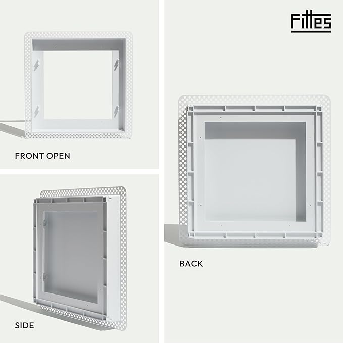 Fittes Flush Exhaust Vent Cover 14x14 Inch, DIY ABS Lite Cover, Upgrade Ceiling and Wall Vent Cover, Compatible with Panasonic WhisperValue, Panasonic WhisperCeiling Cover for 8" or 10.5" Vents
