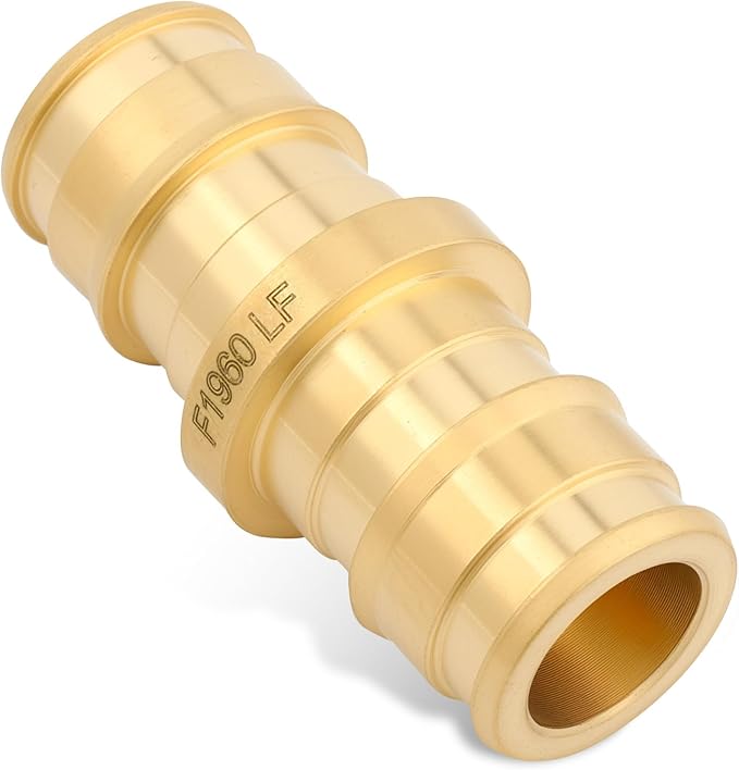 15 pack - 1/2 Inch PEX-A Expansion Fittings, ASTM F1960 Certified Lead-Free Brass Tee, Elbow, Coupling Combo, Compatible with PEX A Pipe Tubing, Full Flow Fitting for Plumbing Water Line, NSF/ANSI 61