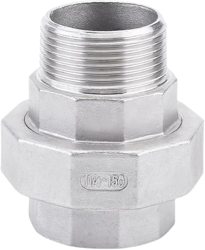 Stainless Steel 304 Cast Pipe Fitting, Union, 3/4" NPT Female x 3/4" NPT Male, 1pc