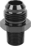 EVIL ENERGY 12AN Male Flare to 1/2" NPT Fitting Adapter Straight Aluminum Black