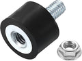 uxcell M5 Rubber Mounts, 1Pcs 15x10mm(DxH) Rubber Cylindrical Anti Vibration Isolator Shock Absorber with Lock Nuts for Car Bobbin Generator Air Compressors