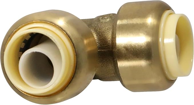 XFITTING Push to Connect 1/2 inch Elbow, Push Fit Elbow, 5 Pieces