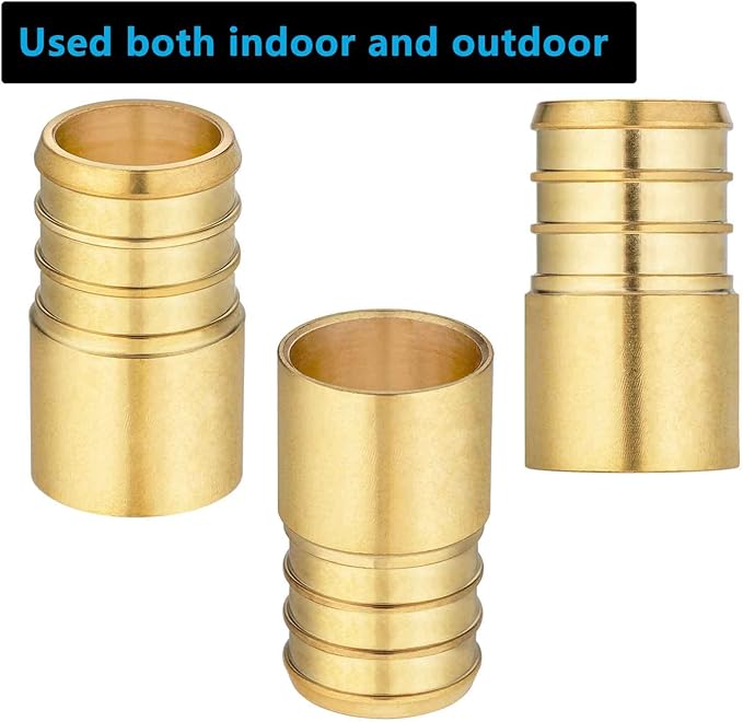 (10 Pack) Lidertik Copper to Pex Fittings, 3/4" Pex F1807 x 1/2" Female Sweat Adapter Brass