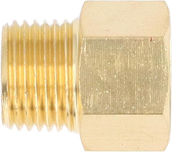 Brass Pipe Fittings 1/2in NPT Male to Female Extension Adapter Durable Solid Brass Plumbing Connectors for Shower Head Tub Spout Plumbing Line 10Pcs