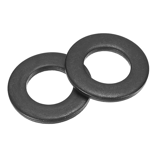 uxcell 20Pcs M12 Fender Washers, Carbon Steel Flat Washer 24mm OD, 2.5mm Thickness, Metal Gasket for Screws and Bolts, Black Oxide