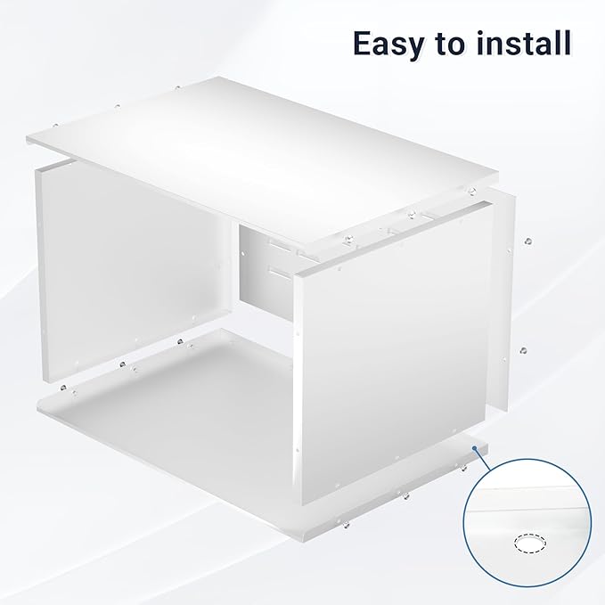 PTAC Wall Sleeve with Exterior Grille - 26" L x 15.5" W Galvanized Steel Sleeve for Packaged Terminal Air Conditioners, Noise-Reducing & Waterproof with Ventilation & Drain Holes