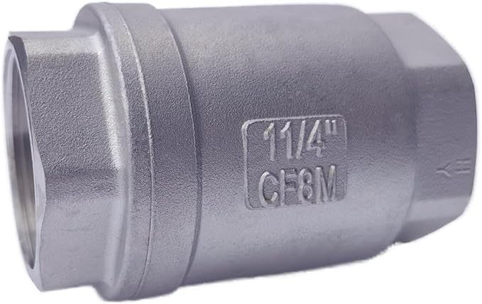 1-1/4”Stainless Steel Vertical Check Valve DN32, NPT Female Threaded Vertical Check Valve Stainless steel check valve for preventing oil-water backflow, gas-air check valve, sewage pump, etc