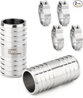 TAISHER 2PCS 304 Stainless Steel Pex Fittings, 1" Pex Coupling With 4PCS Hose Clamp For Pex Tubing Pipe