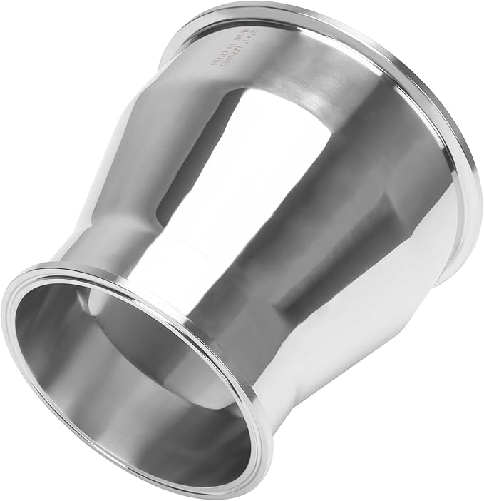 DERNORD Sanitary Fitting Reducer Fitting SUS304 Tri Clamp Ferrule Style 8" Tube OD to 6" Tube OD