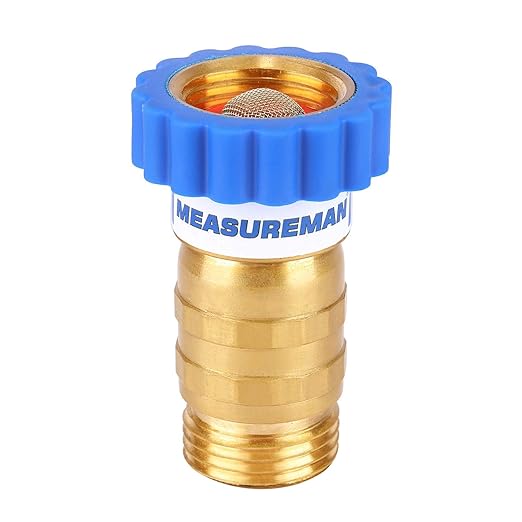 MEASUREMAN Lead-Free Brass, Water Pressure Regulator, Pressure Reducer for Camper, Trailer, RV, Garden, Plumbing System, 40-50 psi, 3/4"Hose