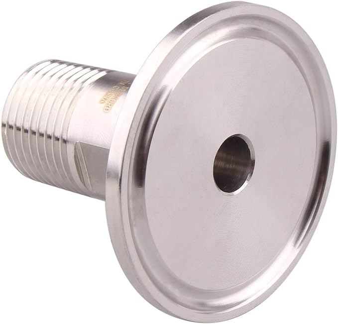 DERNORD 1.5''Tri clamp Adapter to 1/2 inch MNPT Thread Ferrule Sanitary Pipe Fitting