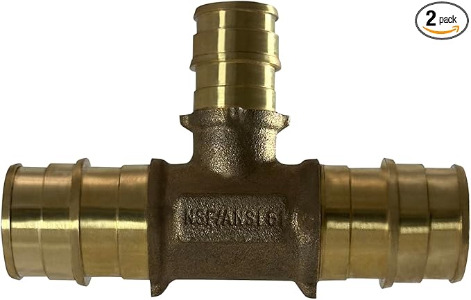 XFITTING Pex A 3/4 Inch x 3/4 Inch x 1/2 Inch Pex A Tee, 201-1-4=2XX, 2 Pieces