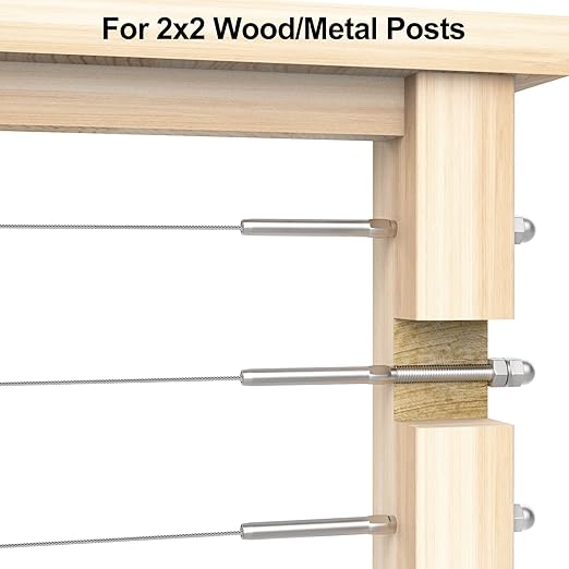 BLIKA 20 Pack 1/8" Cable Railing Swage Threaded Stud Tension End Fitting Terminal for Cable Deck Railing, T316 Stainless Steel, Swage Threaded Terminal, 1/8" Cable Railing Hardware