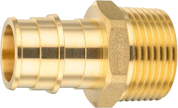 100-Pack HeSun PEX A Expansion Fitting, 3/4 Inch Male Thread Adapter,3/4" Male NPT x 3/4" Pex Expansion Adapter,ASTM F1960(PEX1960018-100)