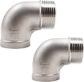 stainless steel NPT 1 elbow fitting 90 degree with both male and female thread connecting water pipe air hose pvc tube cast coupling (1 pc)