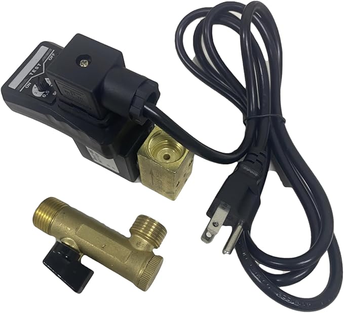 Automatic Air Tank Drain Valve 1/2" AC 110V with US Plug 2-way Direct-acting Electronic Auto Timed Drain Valve