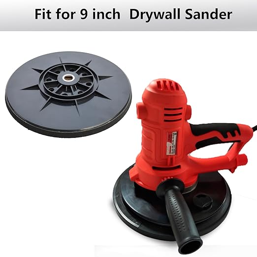 9 Inch Drywall Sanding Pad for Drywall Sander, 8 Holes for Dust Pickup, Replacement Backing Pad Used with Hook and Loop Grinding Polishing Sanding Disc