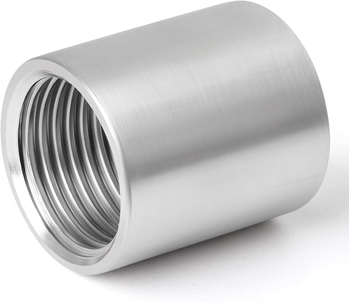 TAISHER 10PCS 304 Stainless Steel Cast Pipe Fitting, Coupling, 1/4" x 1/4" NPT Female Threaded