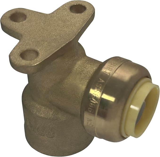 XFITTING Push Fit 1/2 Inch x 1/2 Inch Female NPT Elbow with Drop Ear, 2 Pieces