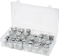 VEVOR 72 PCS ORFS Hydraulic Fittings, O Ring Face Seal Fitting Kit, Hydraulic Hose Tube and Pipe Fittings, Cap and Plug Set for Hydraulics, O Ring Assortment Kit Precision Thread, Sizes 4 6 8 10 12 16