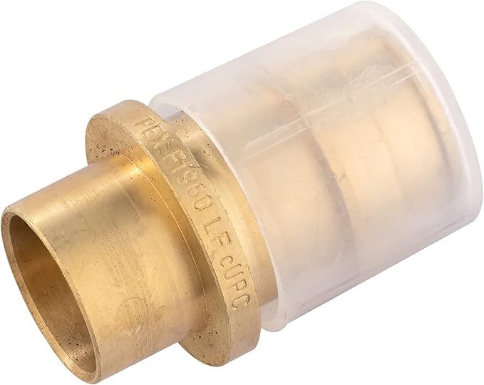(Pack of 5) EFIELD Pex A Full Flow Expansion Brass Fittings 3/4" Pex X 1/2" Female Sweat Adapter (Over the Copper Pipe), ASTM F1960,(PEX1960056-5PCS)