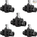 1/4 Push To Connect Valves,Pneumatic 1/4 Air Control Valve, Quick Push To Connects Fittings,Throttle Flow Speed Controller
