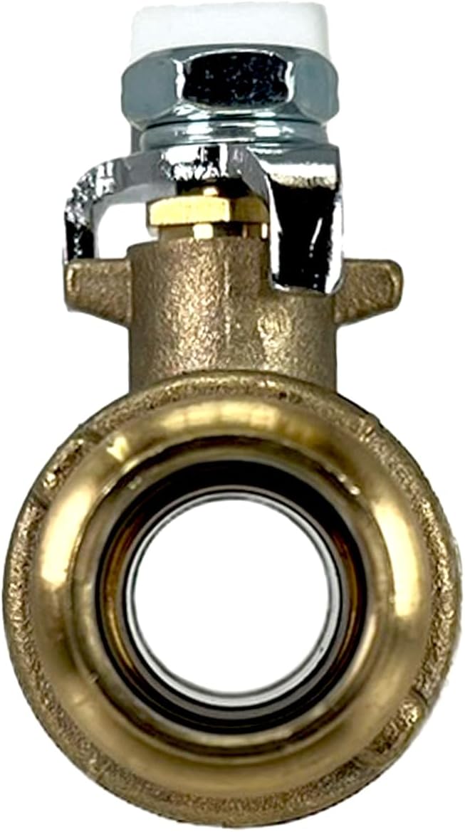 PROCURU 1-Pack 1/2-Inch Press Copper Ball Valve, Heavy Duty Brass Body, Full Port, LF Certified Safe (3BP050-1P)