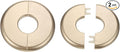 HARFINGTON 2pcs Wall Split Flange 26.5mm/1" Self-Adhesive Plumbing Cover Plates ABS Plastic Round Escutcheon Plate Buckle Design for Water Pipe Bathroom Kitchen Decoration, Gold Tone