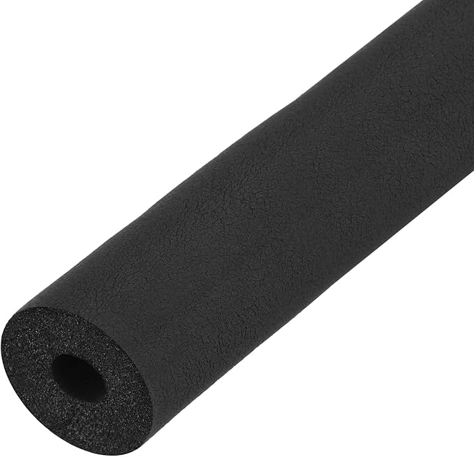 uxcell Foam Tubing for Handle Grip Support, Pipe Insulation Outside Pipe Lagging, 19mm(3/4") ID 37mm OD 1m Black