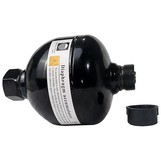 Autovo 3/4-16, 20cu.in (0.32L) UNF Diaphragm Accumulator 4786psi Max Working Pressure
