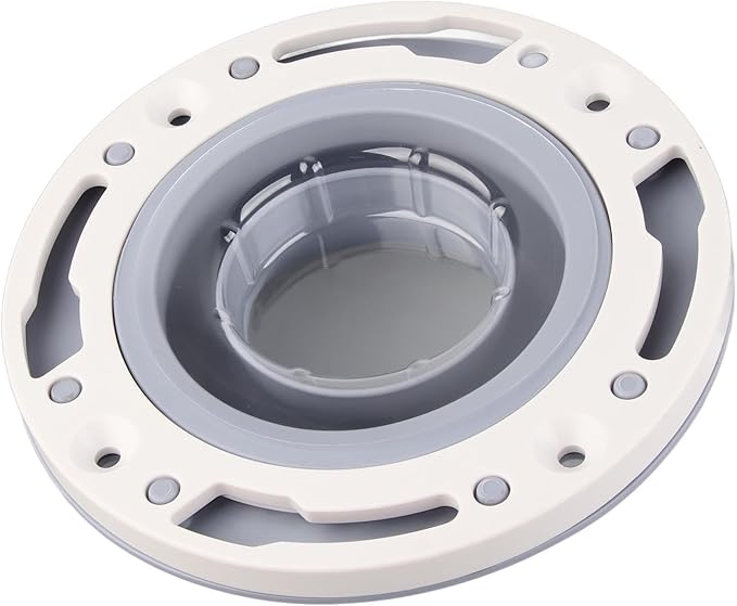 Universal Toilet Flange Kit, Leakage Proof Toilet Repair Flange with Screws, Silicone Toilet Flange Extender for 4in, 5in, Special 3in Waste Pipes, Gray