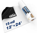 Crawl Space Vapor Barrier - 15 Mil Vapor Barrier - (12' x 24'), Tear Resistant, Heavy Duty Vapor Barrier Plastic, Drop Cloth Moisture Barrier Plastic Sheeting Covering for Crawlspace Encapsulation
