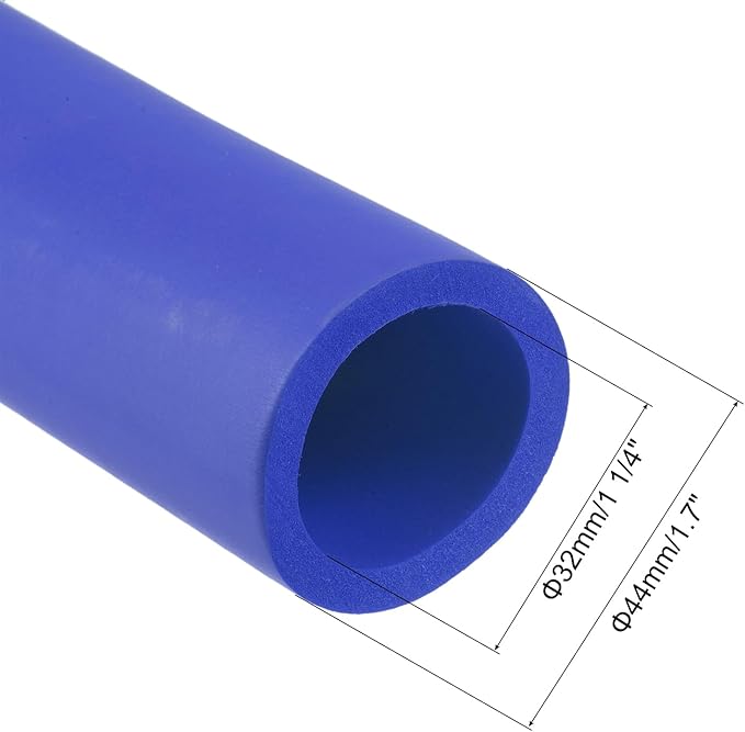 uxcell Foam Tubing for Handle Grip Support, Pipe Insulation Outside Pipe Lagging, 32mm(1 1/4") ID 44mm OD 1m Blue