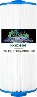 HANXER® PMA40L-F2M Spa Filter Cartridge Replaces for Unicel 6CH-402, PMA40L, Filbur FC-0317, Master Spas Twilight X268365, X268543, X268511, X268514, 60407, 40 sq.ft Hot Tub Filter, 1 Pack