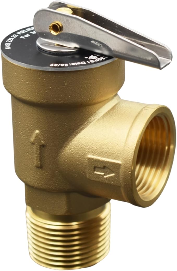 VAV Pressure Relief Valve, 3/4" NPT Female Thread, 150 PSI, Lead-Free Copper, Water Heater Compatible, CSA LISTED