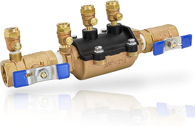 34-350 3/4" 350 Double Check Backflow Preventer,Double Check Valve Assembly,Modular Design, Prevent Backpressure and Backsiphonage