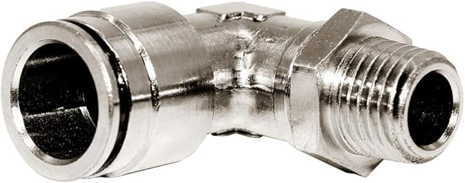 Beduan Brass BPL Push to Connect Air Fittings Elbow 3/8" Tube OD x 1/2" NPT Male 90° Degree Adapter (Pack of 5)
