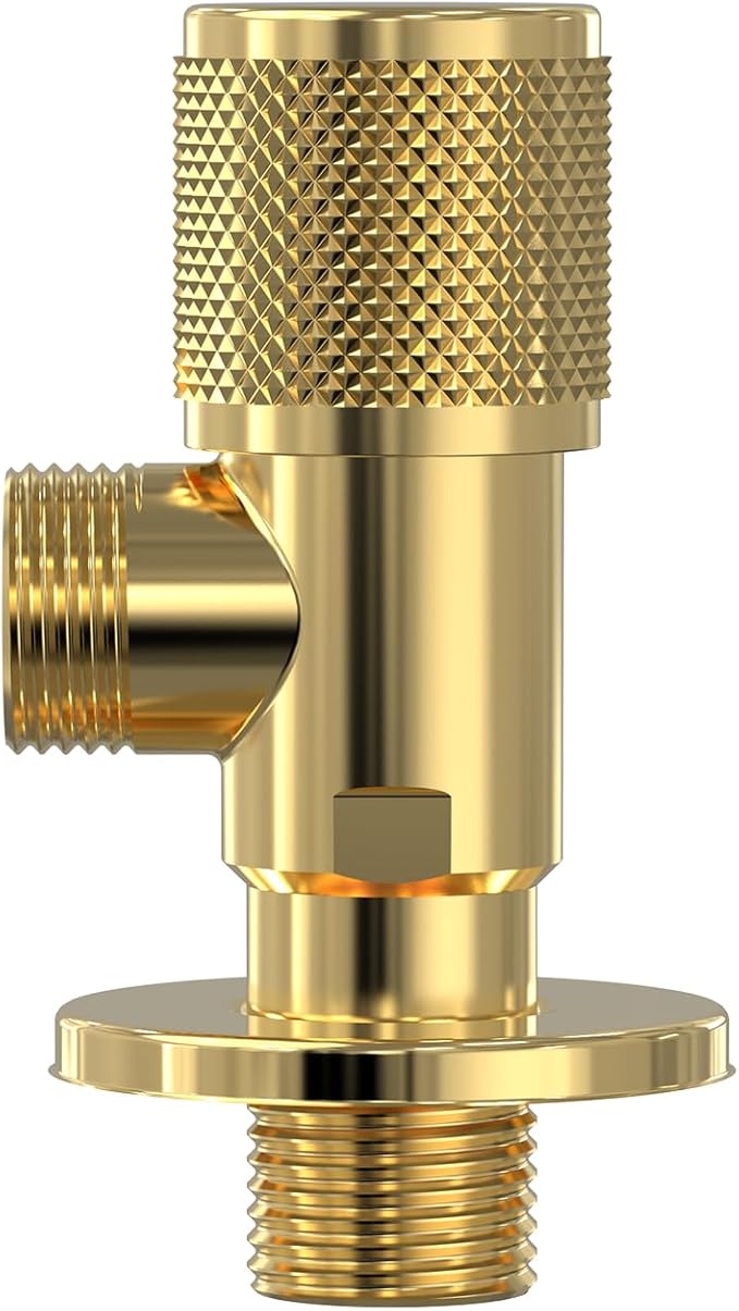 Bathroom Angle Stop Valve Shut Off Quarter Turn Hot Cold Water Shut Off Valve For Toilet Kitchen Sink