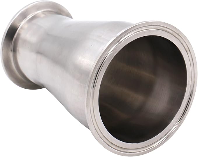 DERNORD Sanitary Fitting Reducer Fitting SUS304 Tri Clamp Ferrule Style 3" Tube OD to 2" Tube OD
