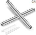 1/4"x6" 304 Stainless Steel Pipe, 1/4" NPT x 1/4" NPT Male Threaded Nipple, SCH40 Heavy Duty Pre-Cut Steel Pipe for Plumbing Gas, Hydraulic, and Industrial Applications(6", 2 Piece)