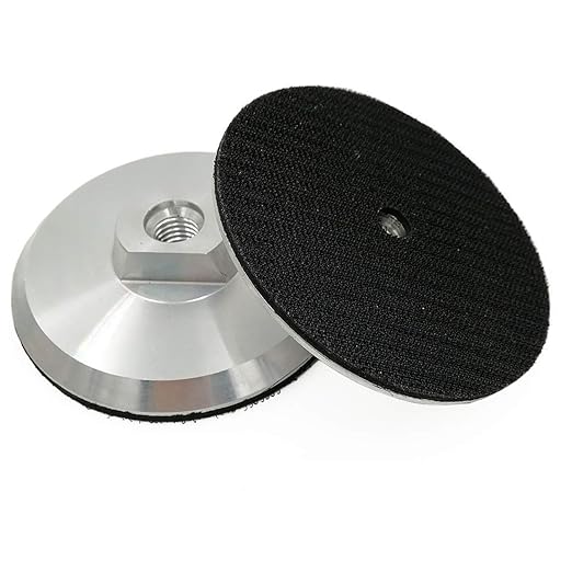 SHDIATOOL 4 Inch Backer Pad or Backing pad of Aluminum Body with 5/8-Inch-11 Thread for Diamond Pads(2-Pack)