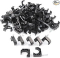 Tenke 25 PCS Black 1 inch Half Clamp J-Hook J Clamp with Nail for PEX Pipe Tubing Support (25pcs 1")