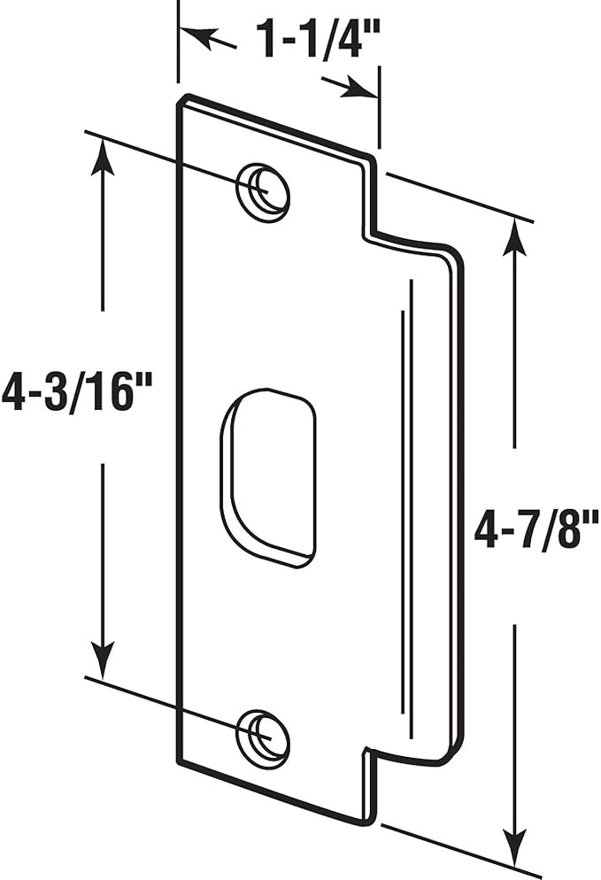 Prime-Line U 11450 Door Strike, Stainless Steel, Commercial, ASA, Matte Black Finish (Single Pack)