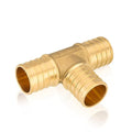 100-Pack HeSun PEX Fittings, 1"x1"x1" Pex Tee, Brass Crimp Fitting for ASTM F1807(PEX1807074-100)
