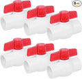 YADIAN 6 Pack PVC Ball Valve 1inch, PVC Water Pipe Valve T Handle Shut-Off Valve 1'' Socket (Slip) for Water Project, Swiming Pool, Sewage Pump, Sprinkler Lines, Outdoor Plumbing & Irrigation System