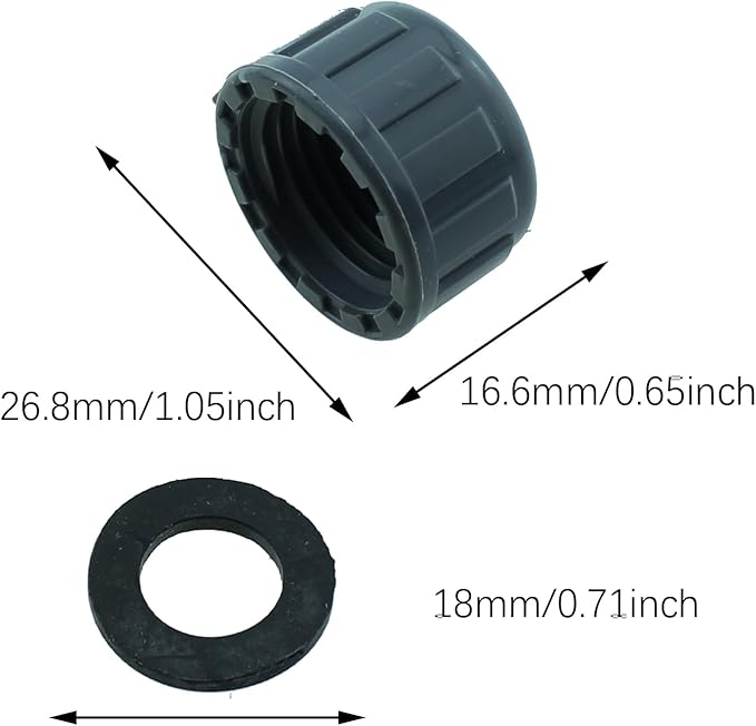 12-Piece 1/2 Inch PVC Inner Teeth Pipe Plugs - PVC Threaded Water End Cap Connectors for Irrigation Systems and Water Supply Lines