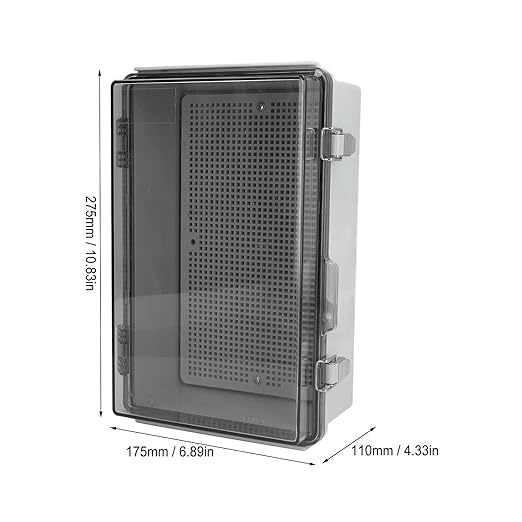 Electrical Junction Box,175x275x110mm IP67 ABS Plastic Electrical Project Enclosure with Mounting Plate