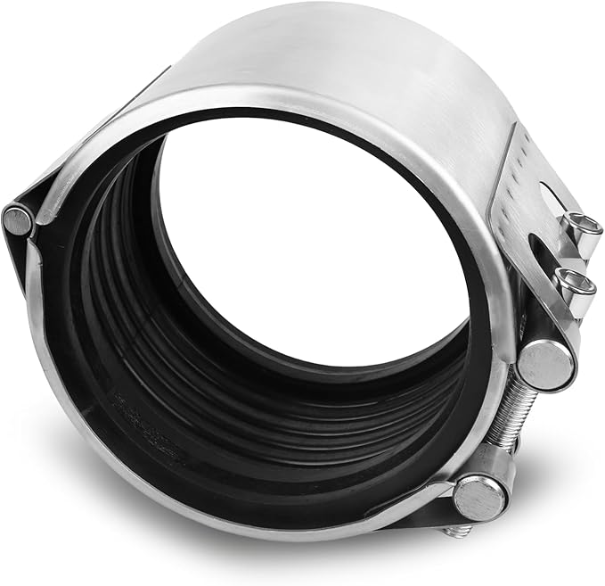 Pipe Repair Clamp Kit -5 Inch (138mm-144mm) High Pressure Resistant Pipe Coupling Clamp for Plastic&Metal Pipes, Emergency Duty Leak Sealer with Stainless Steel, Quick Fix for Water/Gas/Oil Lines ﻿